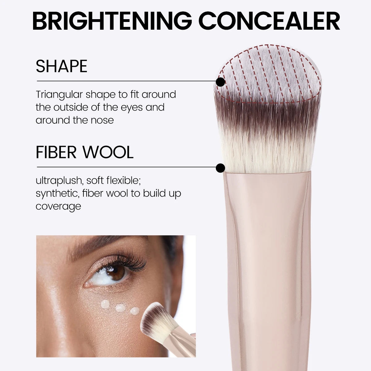 MAANGE Make-up Pinsel für Concealer im Augenbereich und Foundation