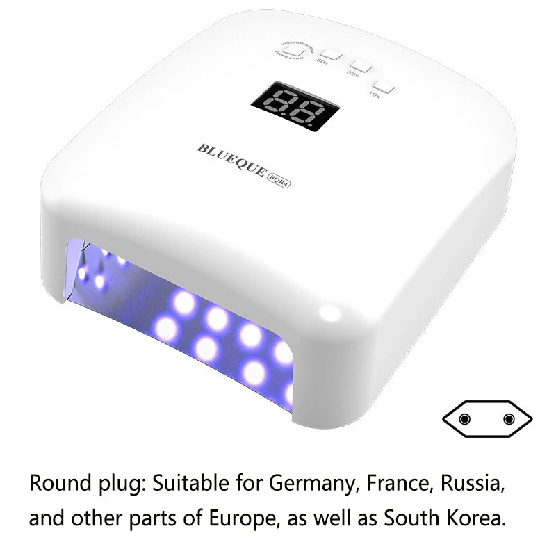 Lâmpada UV LED para Secagem de Unhas (36 LEDs) – Secador para Esmalte em Gel com acionamento Automático (Para um Dedo ou Dedo do Pé de Cada Vez)