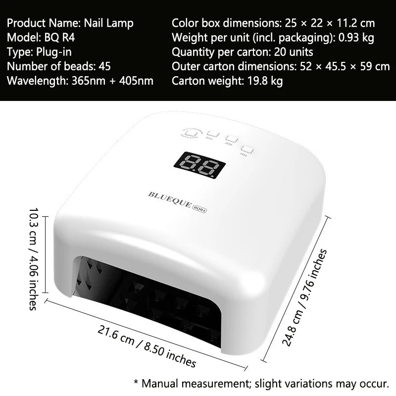 Lâmpada UV LED para Secagem de Unhas (36 LEDs) – Secador para Esmalte em Gel com acionamento Automático (Para um Dedo ou Dedo do Pé de Cada Vez)
